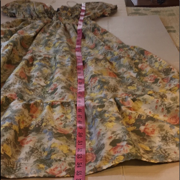 DANIELLE BERNSTEIN  1X  Long FULL Floral SUMMER DRESS EMPIRE⚜️WAIST NWOT - Picture 9 of 16